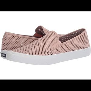 Sperry Seaside Perf Leather SlipOn Sneakers (Rose)